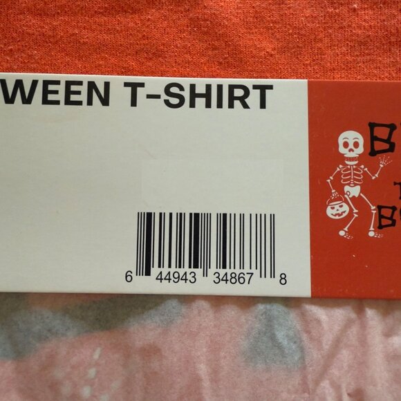Bad To The Bone T Shirt Size XXL Orange Skeleton Graphic Halloween Adult Tee - Picture 7 of 7